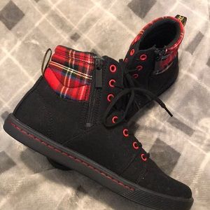 dr. martens plaid sneakers